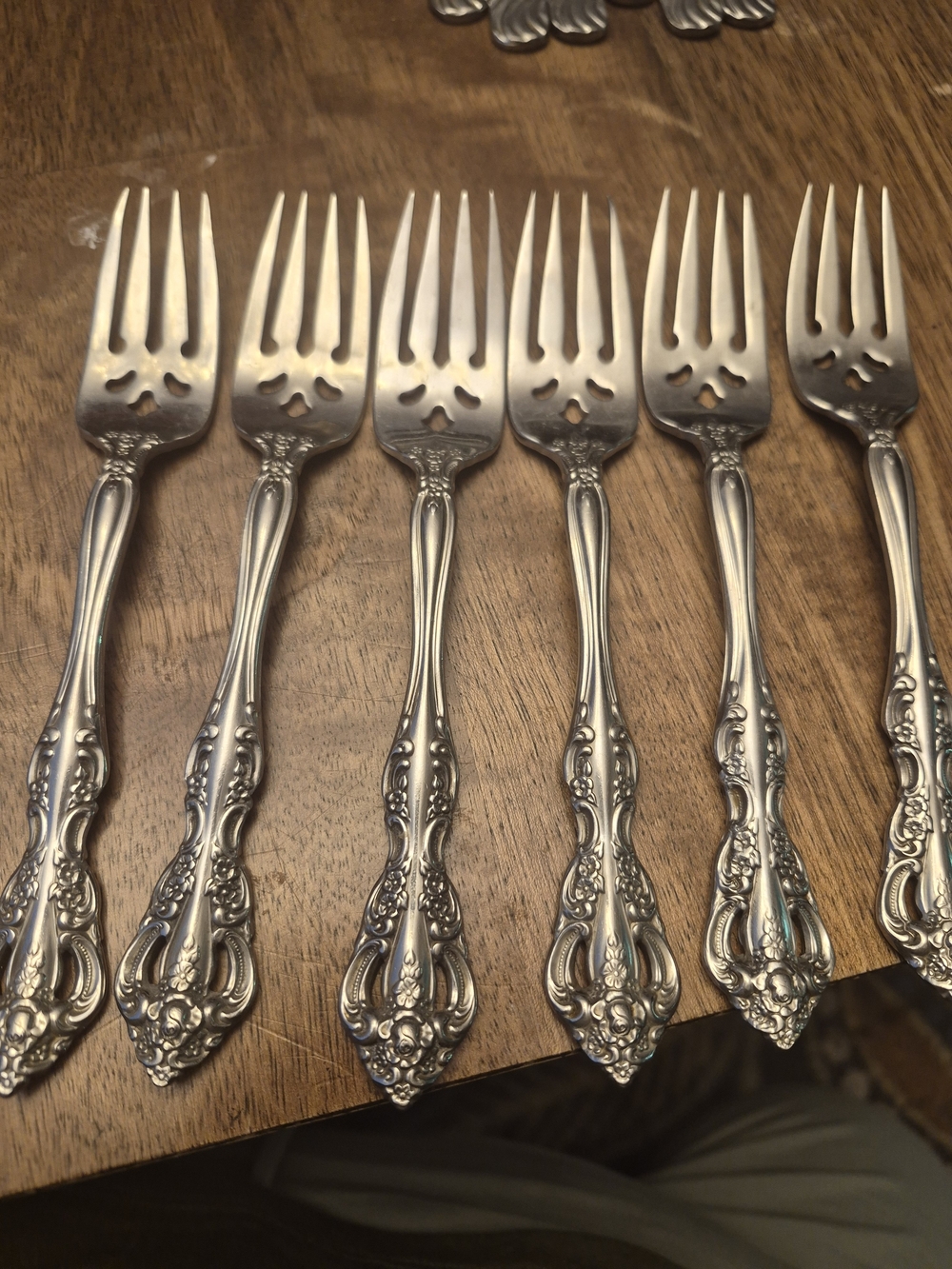 Stainless Steel Michealango Salad Forks -  (Set of 6) Oneida Replacement
